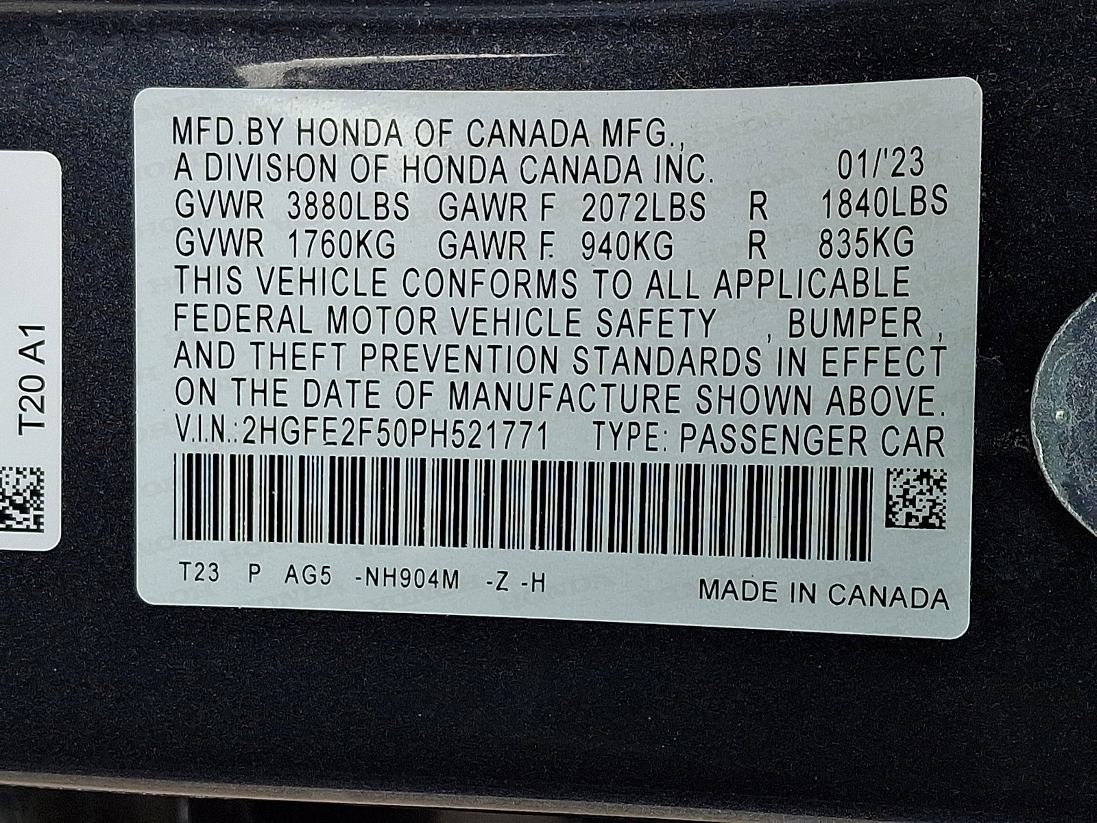 Certified 2023 Honda Civic Sport image 4