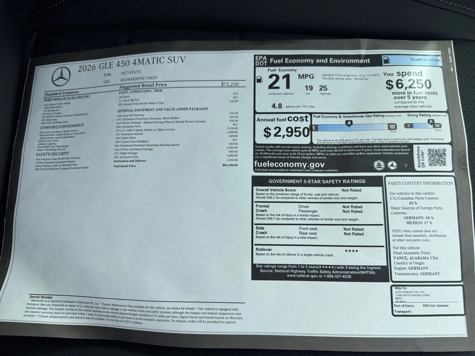 New 2026 Mercedes-Benz GLE 450 4MATIC image 19