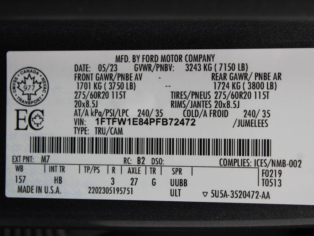 Used 2023 Ford F150 Lariat w/ Equipment Group 502A High AWD/4WD image 82
