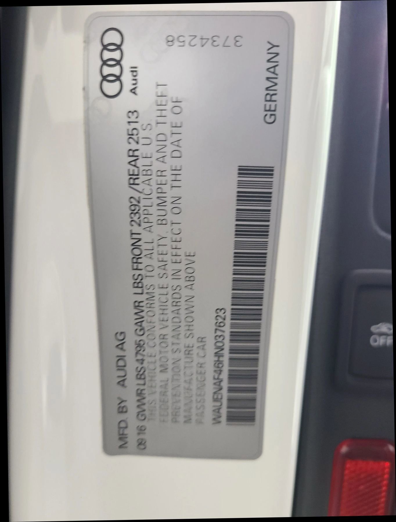 Used 2017 Audi A4 2.0T Premium Plus w/ Premium Plus Package image 3