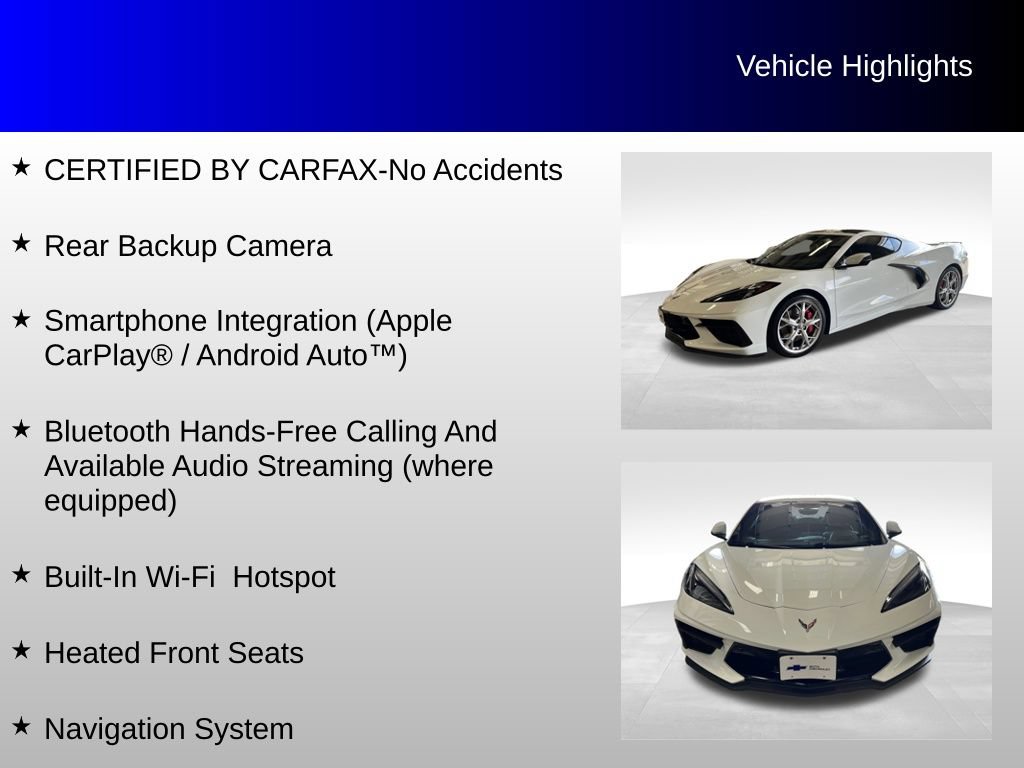 Used 2020 Chevrolet Corvette Stingray Premium Cpe w/ 3LT Preferred Equipment Group RWD image 4