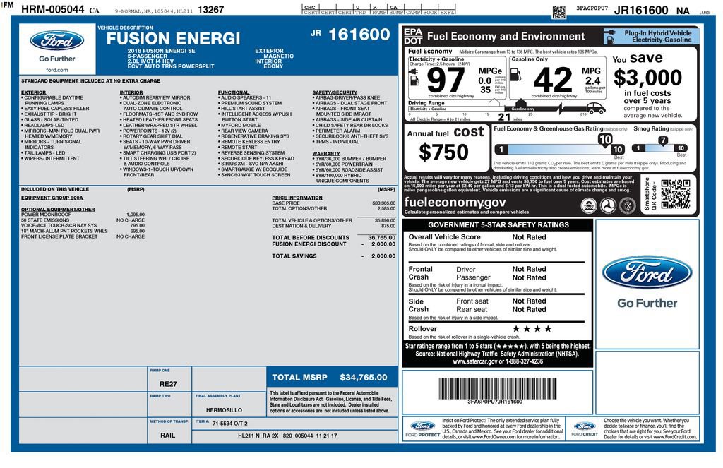 Used 2018 Ford Fusion Energi SE image 3