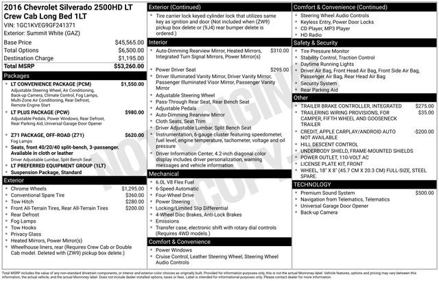 Used 2016 Chevrolet Silverado 2500 LT w/ LT Convenience Package image 20