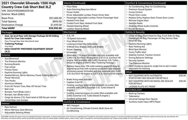 Used 2021 Chevrolet Silverado 1500 High Country image 25