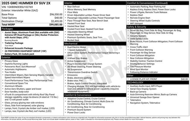 New 2025 GMC Hummer EV 2X AWD/4WD image 25