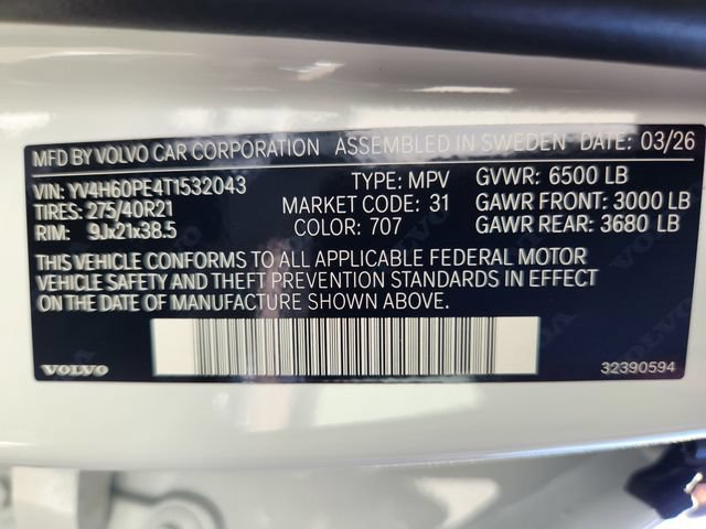New 2026 Volvo XC90 T8 Plus w/ Protection Package AWD/4WD image 24
