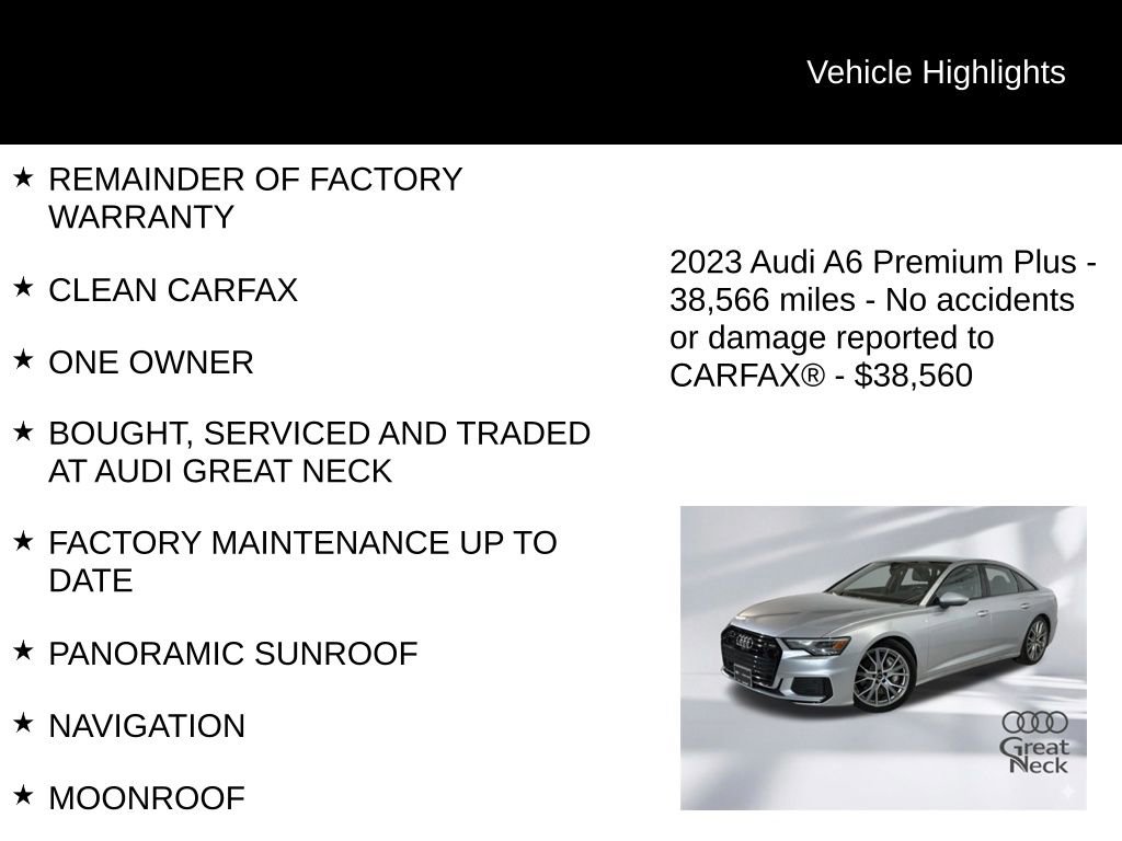 Used 2023 Audi A6 Premium Plus w/ Premium Plus Package image 9