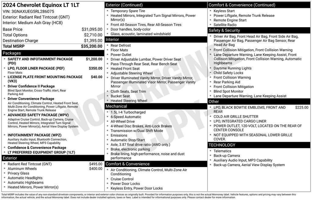 Certified 2024 Chevrolet Equinox LT AWD/4WD image 34