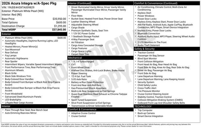 New 2026 Acura Integra A-Spec image 15