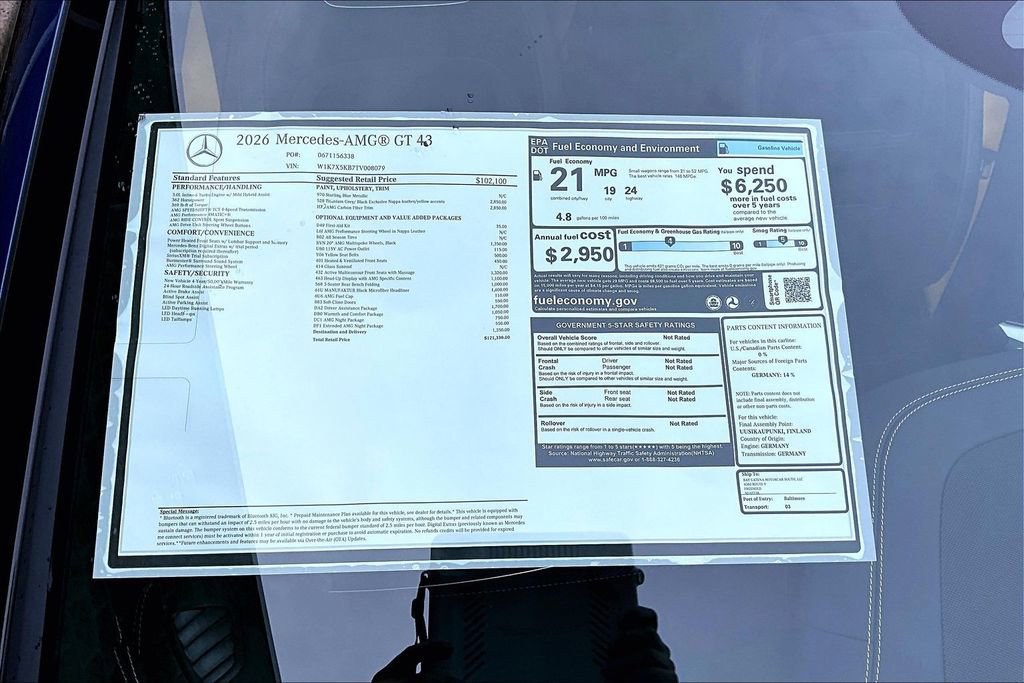 New 2026 Mercedes-Benz AMG GT 43 image 14