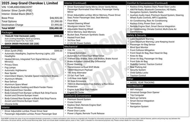 Used 2025 Jeep Grand Cherokee L Limited w/ Trailer Tow Package image 28