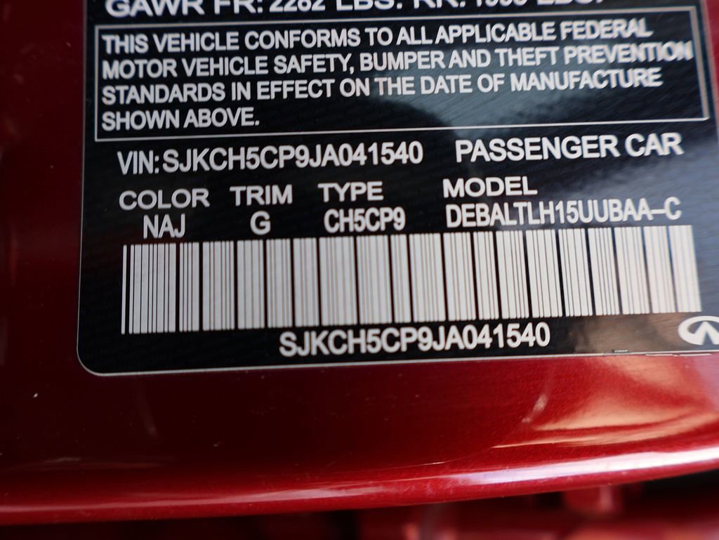 Used 2018 INFINITI QX30 Sport w/ Cargo Package image 39