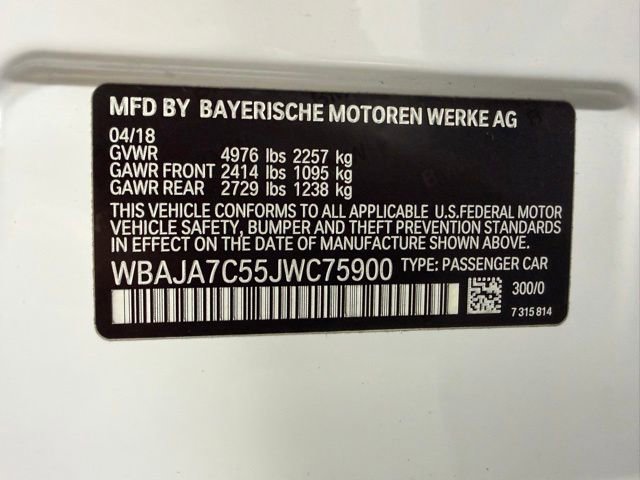 Used 2018 BMW 530i xDrive w/ Premium Package AWD/4WD image 32