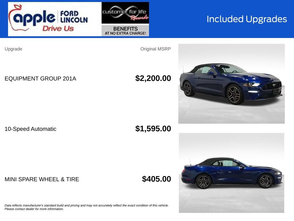 Used 2018 Ford Mustang Premium w/ Equipment Group 201A RWD image 4