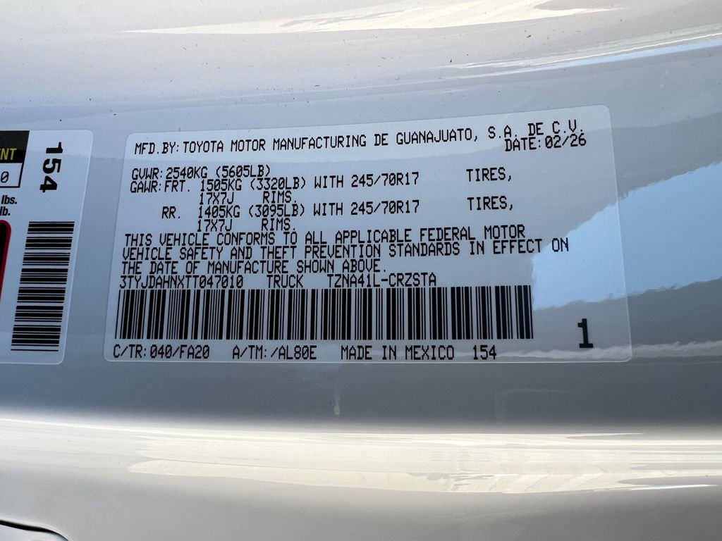 Certified 2026 Toyota Tacoma SR image 34