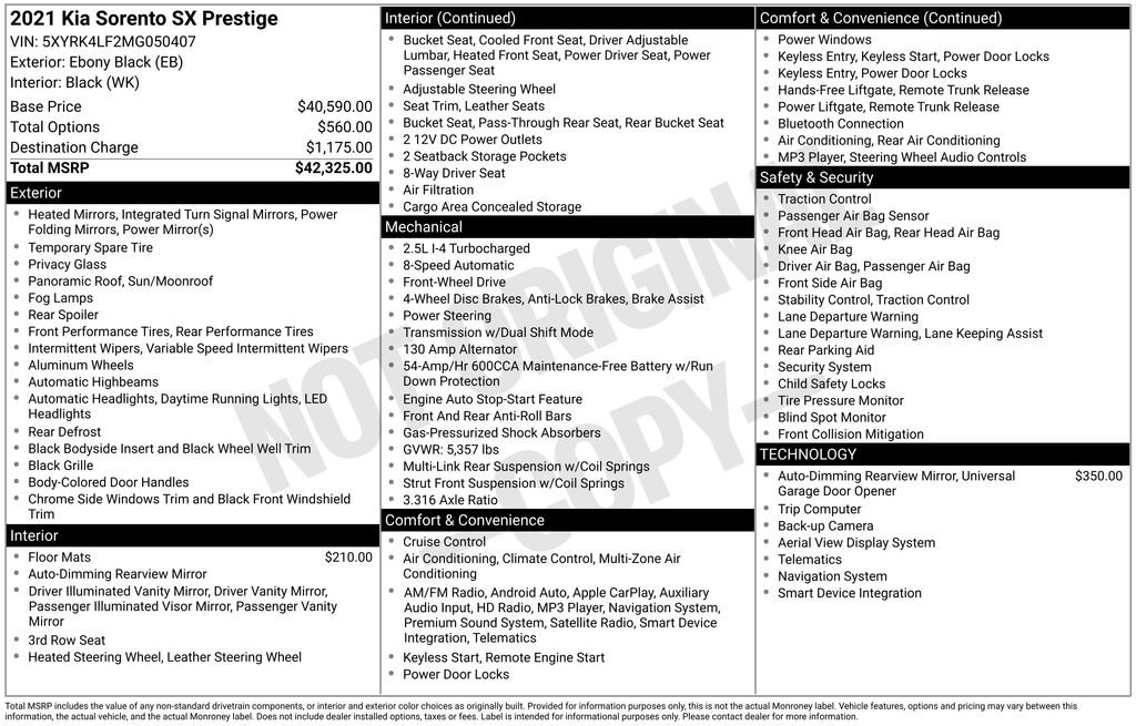 Used 2021 Kia Sorento SX image 6