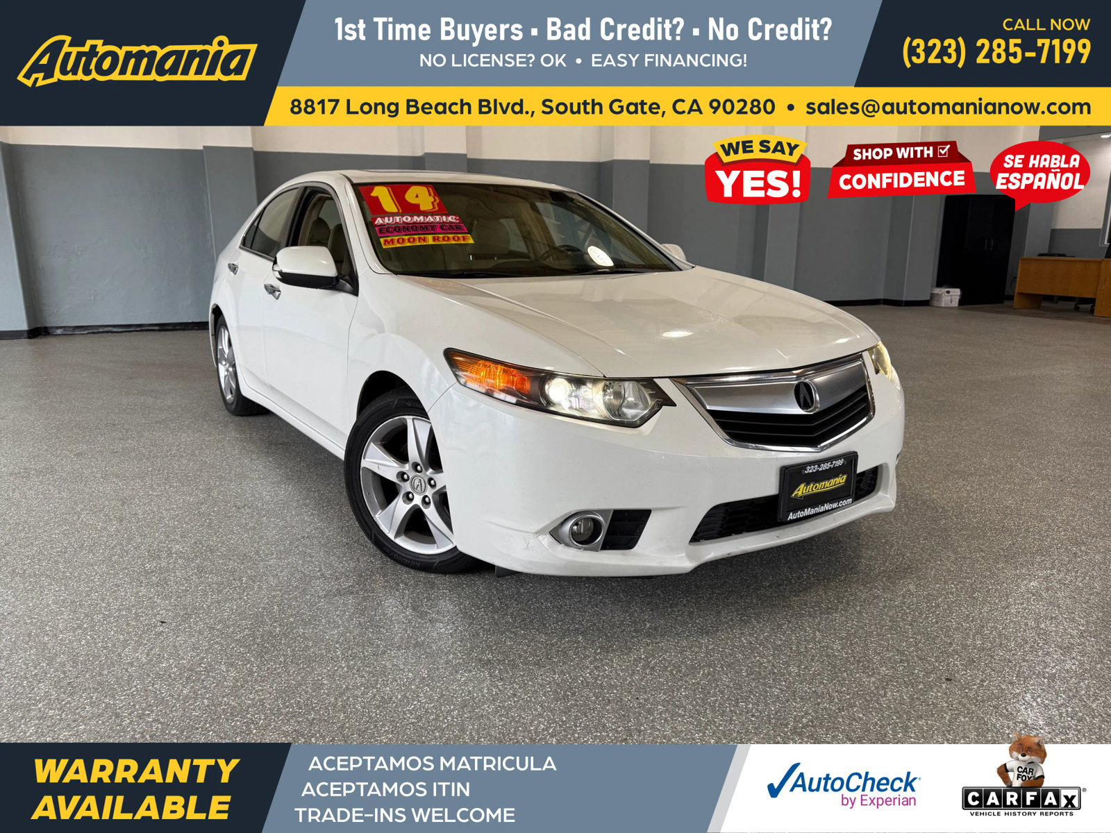 Used 2014 Acura TSX Sedan