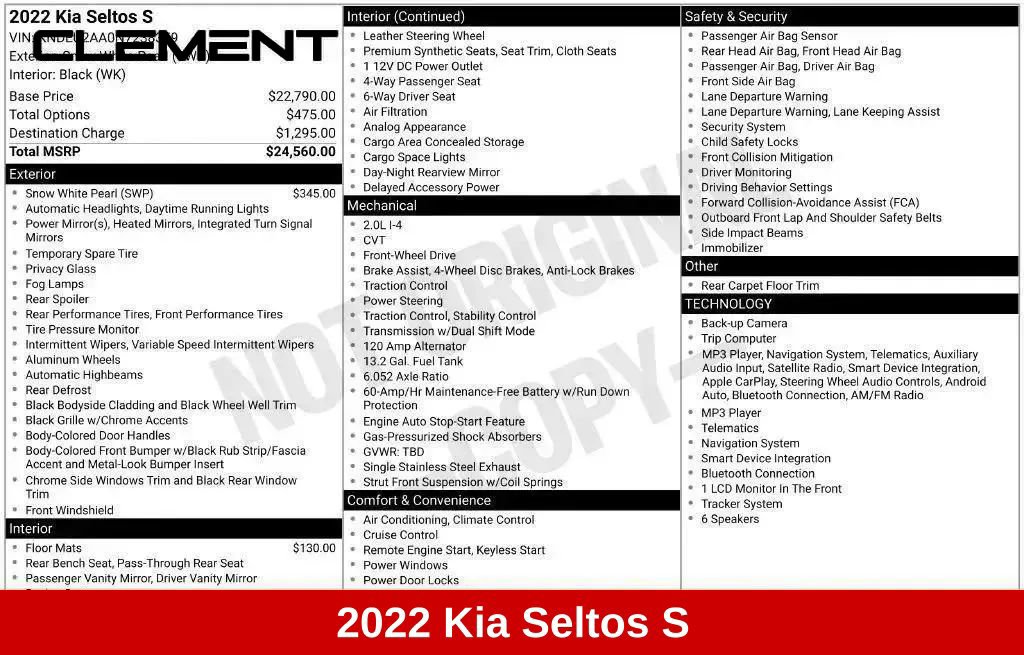 Used 2022 Kia Seltos S FWD image 8