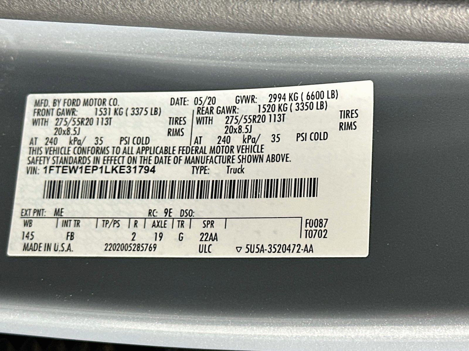 Used 2020 Ford F150 XLT w/ Equipment Group 301A Mid AWD/4WD image 30