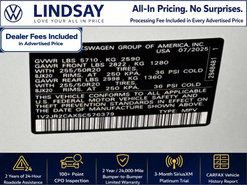 Used 2025 Volkswagen Atlas SE FWD image 27