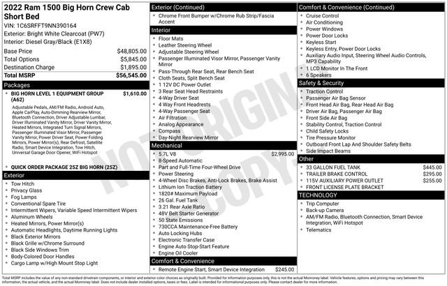 Used 2022 RAM 1500 Big Horn image 57