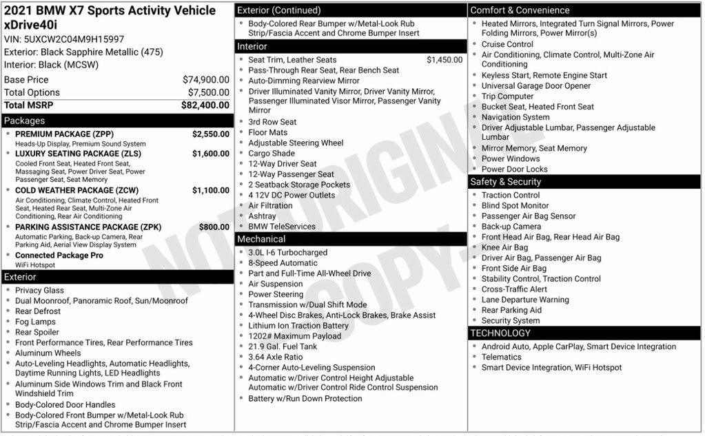 Used 2021 BMW X7 xDrive40i image 2