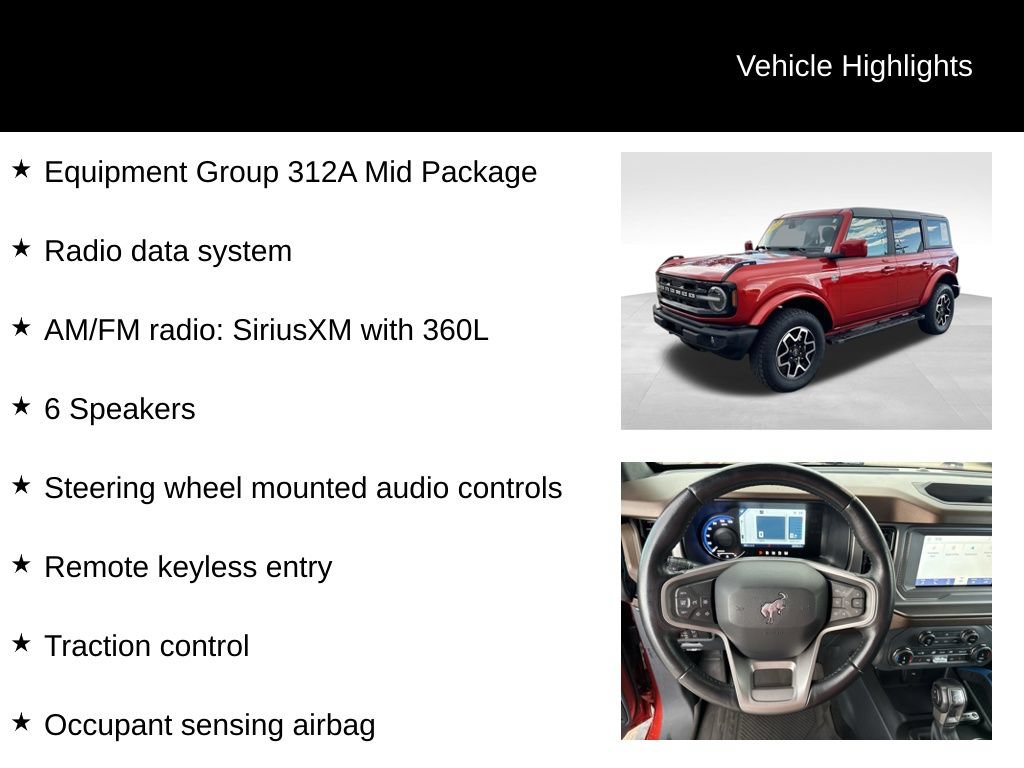 Used 2022 Ford Bronco Outer Banks AWD/4WD image 10