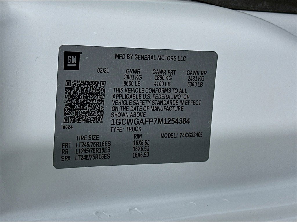 Used 2021 Chevrolet Express 2500 Work Van w/ Driver Convenience Package image 35