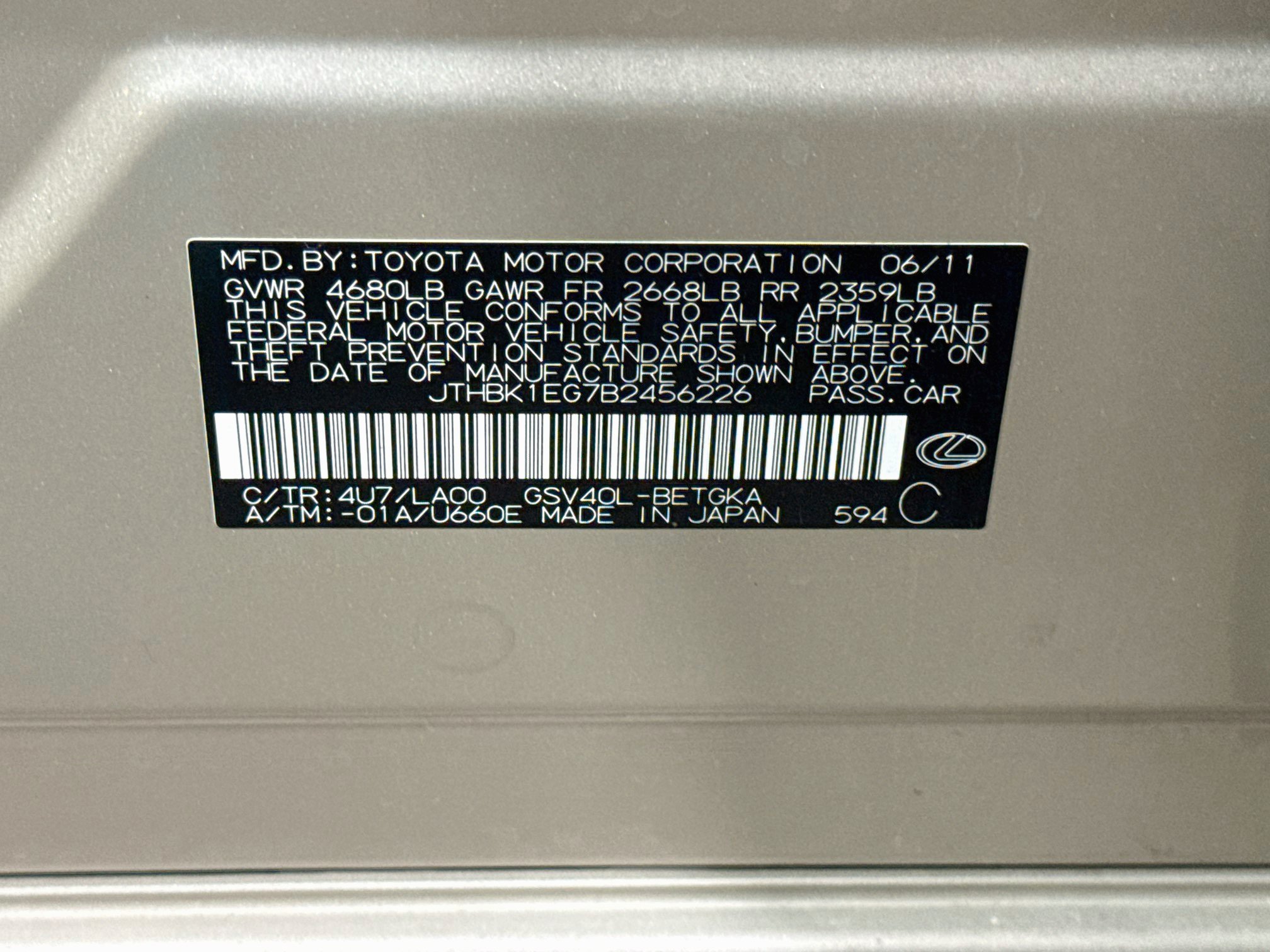 Used 2011 Lexus ES 350 FWD image 31