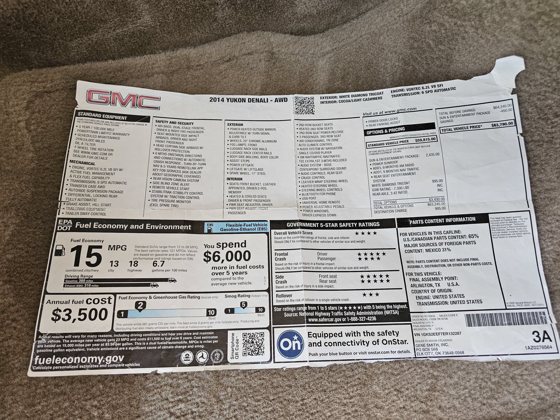 Used 2014 GMC Yukon Denali AWD/4WD image 63