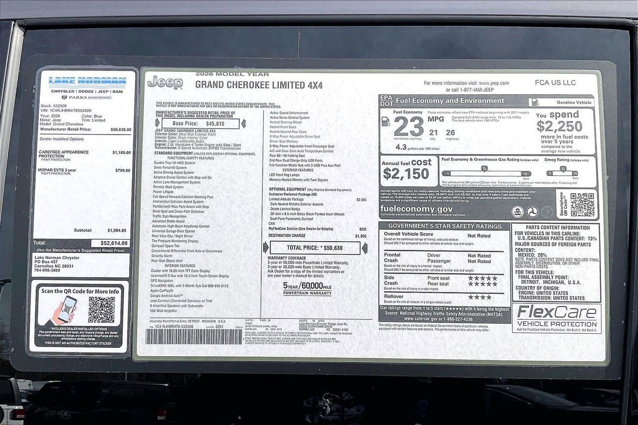 New 2026 Jeep Grand Cherokee Limited image 38