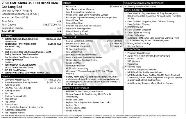 Certified 2026 GMC Sierra 3500 Denali w/ Denali Reserve Package AWD/4WD image 35
