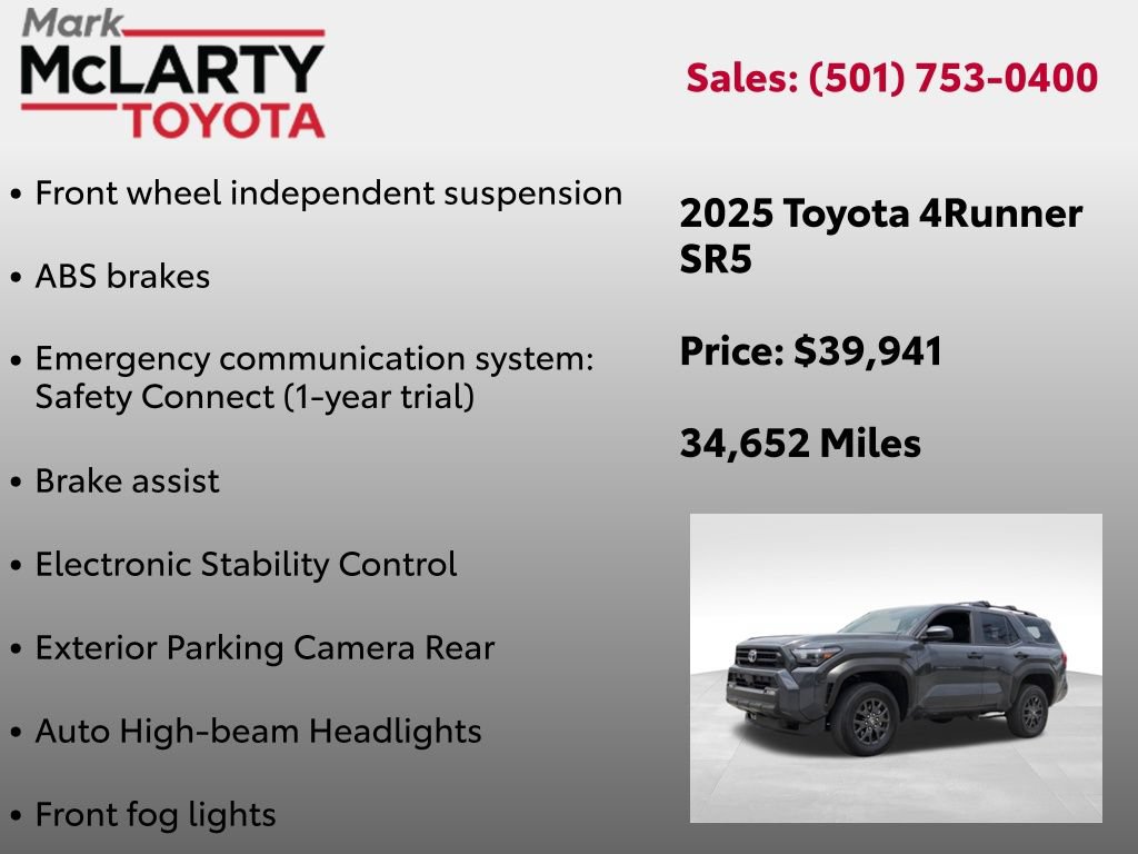 Certified 2025 Toyota 4Runner SR5 AWD/4WD image 33