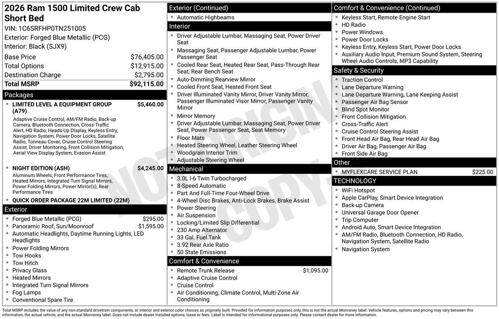New 2026 RAM 1500 Limited AWD/4WD image 5