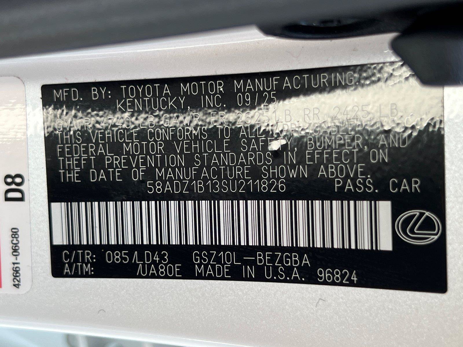Certified 2025 Lexus ES 350 w/ Premium Package FWD image 34