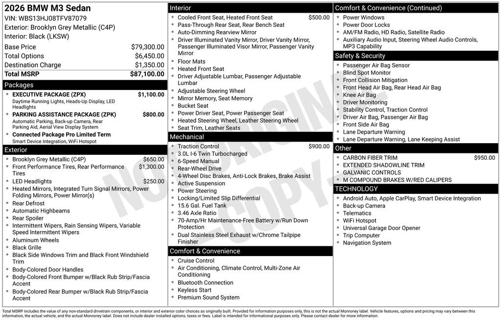 Used 2026 BMW M3 RWD image 33