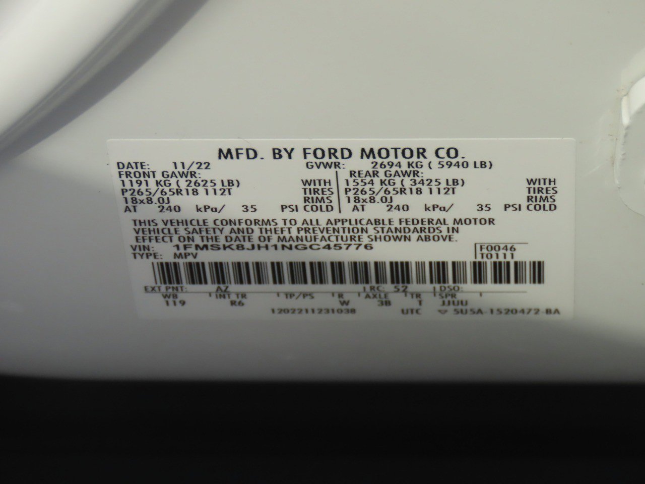 Certified 2022 Ford Explorer Timberline w/ Timberline Technology Package AWD/4WD image 34