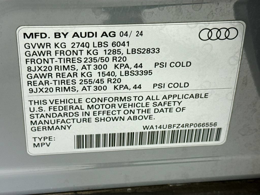 Certified 2024 Audi Q4 e-tron Prestige w/ Black Optic Plus Package AWD/4WD image 34