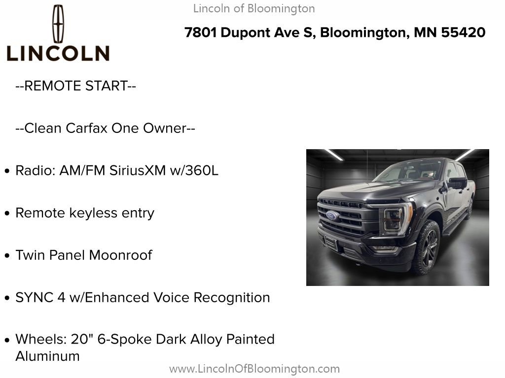 Used 2022 Ford F150 Lariat w/ Equipment Group 502A High AWD/4WD image 5