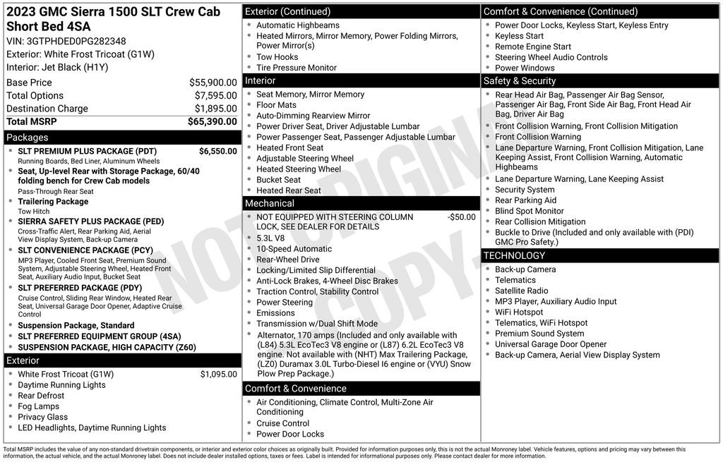 Used 2023 GMC Sierra 1500 SLT w/ SLT Premium Plus Package RWD image 38