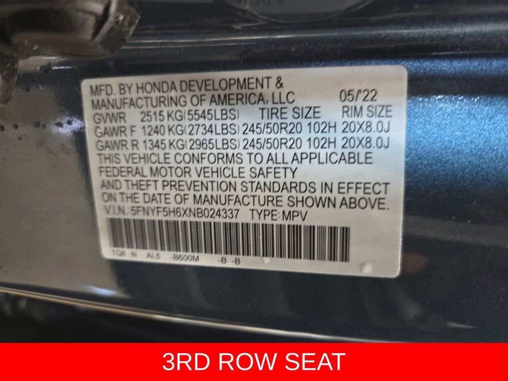 Used 2022 Honda Pilot Touring image 37