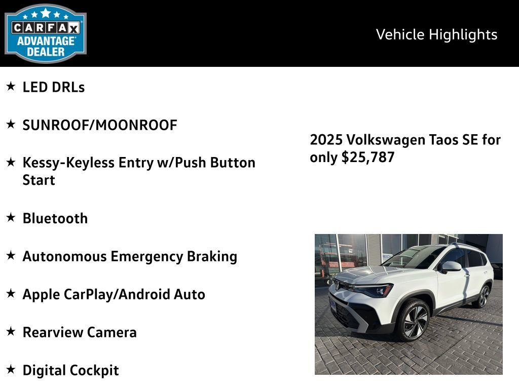 Certified 2025 Volkswagen Taos SE image 4