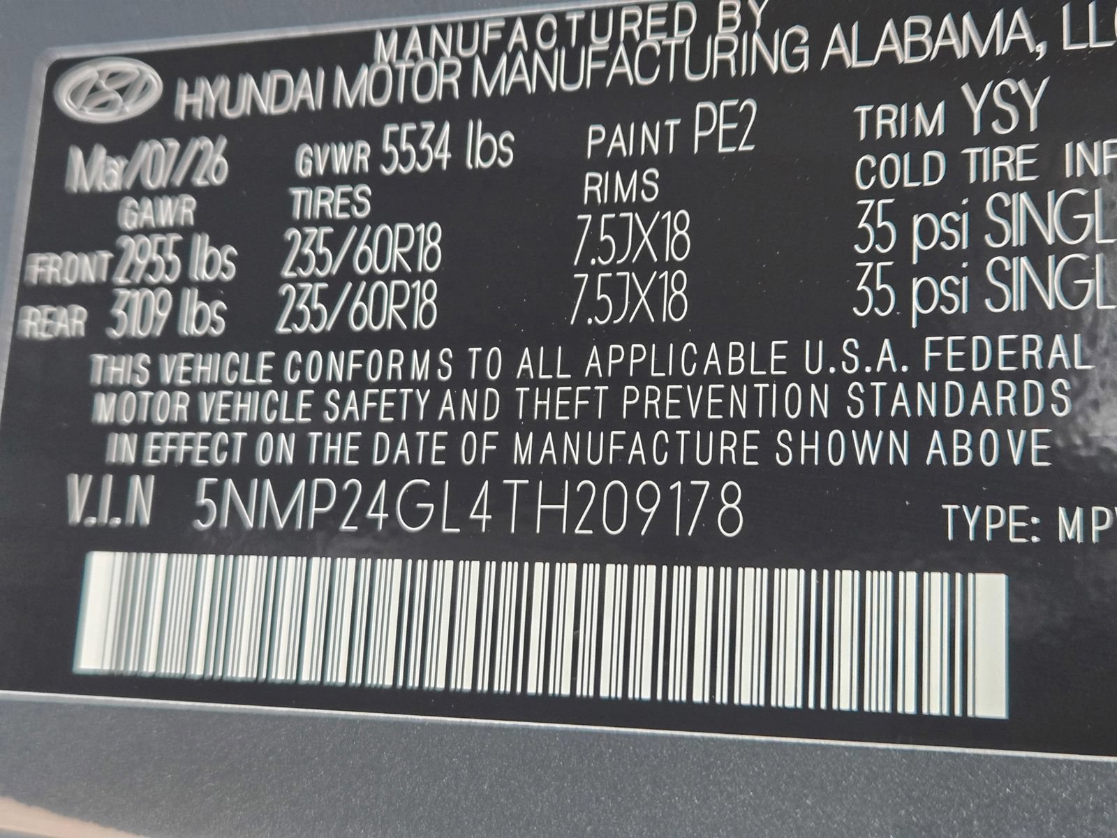 Certified 2026 Hyundai Santa Fe SEL FWD image 21