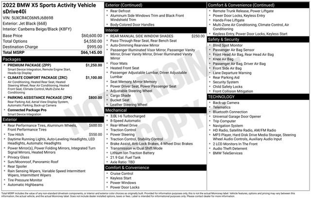 Used 2022 BMW X5 sDrive40i w/ Premium Package RWD image 31