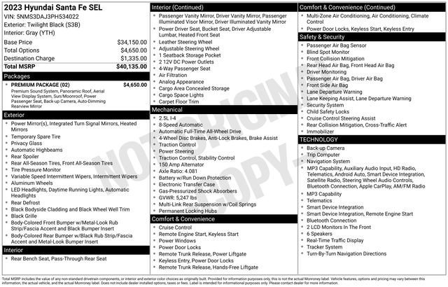 Used 2023 Hyundai Santa Fe SEL w/ Premium Package image 7