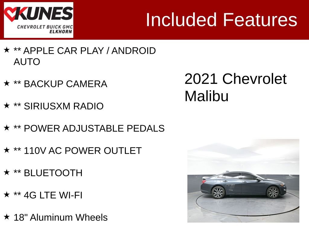 Used 2021 Chevrolet Malibu RS video 2