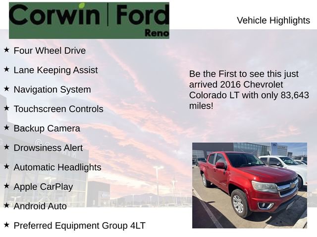 Used 2016 Chevrolet Colorado LT w/ LT Convenience Package image 4