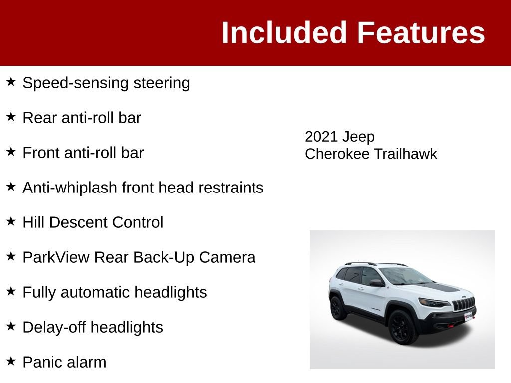 Used 2021 Jeep Cherokee Trailhawk w/ Trailer Tow Group AWD/4WD image 4