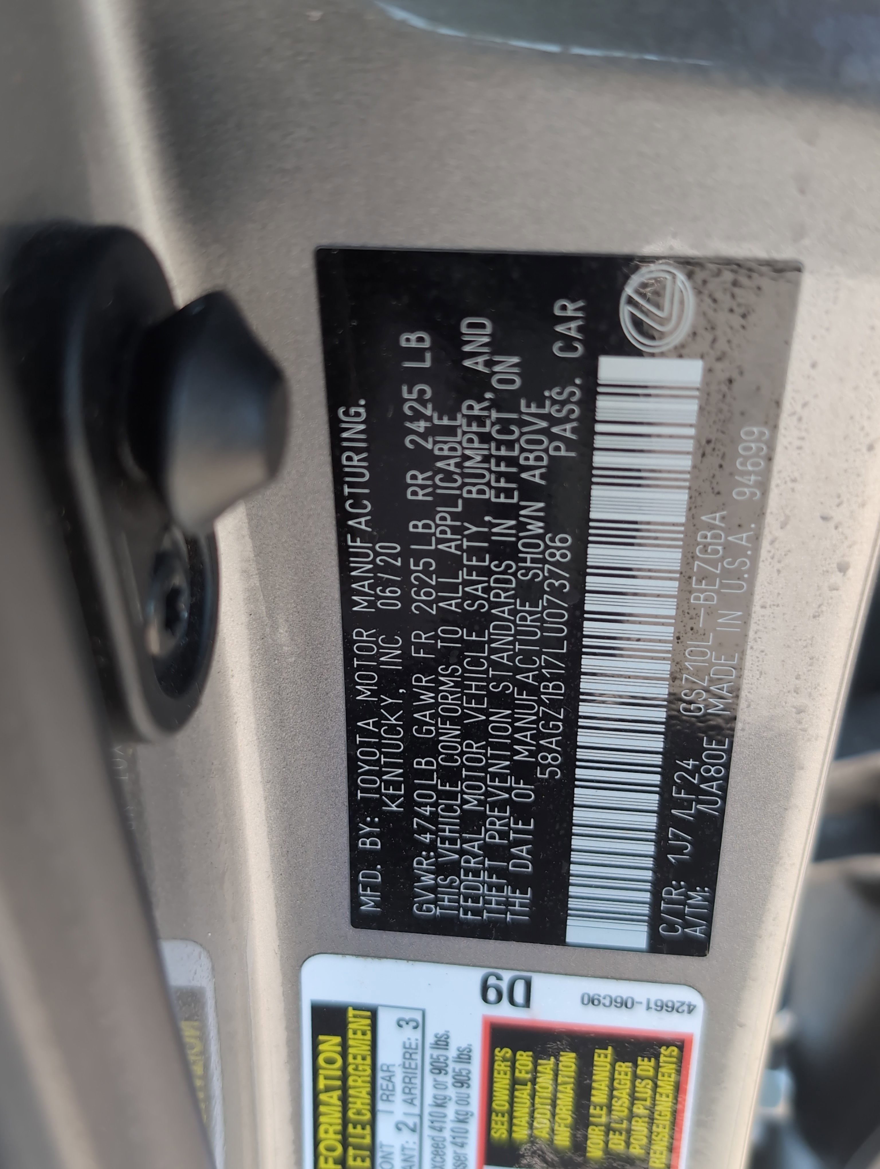 Used 2020 Lexus ES 350 F Sport w/ Accessory Package FWD image 35