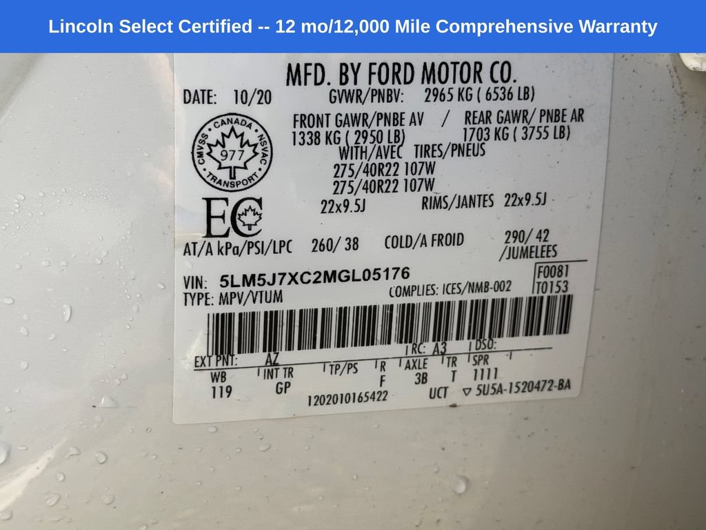 Used 2021 Lincoln Aviator Reserve w/ Equipment Group 202A AWD/4WD image 30